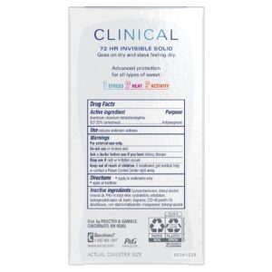 Secret Clinical Invisible Solid Antiperspirant and Deodorant for Women, Stress Response, 1.6 oz - Image 11