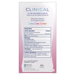 Secret Clinical Invisible Solid Antiperspirant and Deodorant for Women, Stress Response, 1.6 oz - Image 39