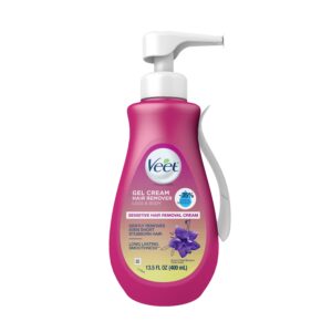 Veet Hair Removal Gel Cream, Body Hair Remover For Women, Sensitive Skin, 13.5 fl oz Pump Bottle - Image 2