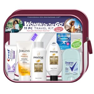 Convenience Kits International, Women's Deluxe 11 PC Travel Kit Featuring: Pantene Shampoo and Conditioner - Image 1