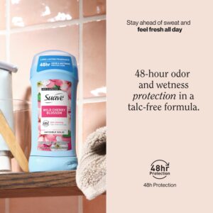 Suave Antiperspirant Deodorant For Women, Wild Cherry Blossom, 2.6 oz Twin Pack - Image 2