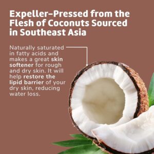 De La Cruz Expeller Pressed Coconut Oil for Dry Skin and Hair Moisturizer, 2.2 oz - Image 6