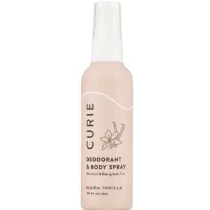 Curie Whole Body Deodorant Spray, for Men and Women, Aluminum-Free, Warm Vanilla, 3 fl oz - Image 2