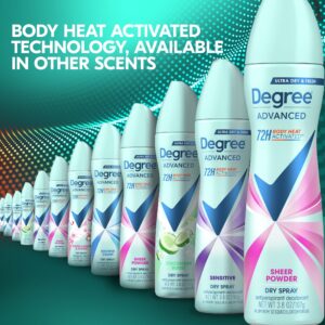 Degree Advanced Long Lasting Women's Antiperspirant Deodorant Dry Spray, Sheer Powder, 3.8 oz - Image 7