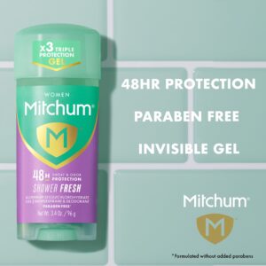 Mitchum Women’s Triple Odor Protection Antiperspirant & Deodorant Gel, Shower Fresh, 2.25 oz - Image 3