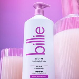 Billie Soothe Comforting Women's Body Lotion, Lavender Milk Scent, Oat Milk & Ceramides, 18 fl oz - Image 3