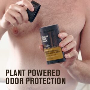 Every Man Jack Men's Aluminum Free Natural Deodorant for Odor Protection, Sandalwood, 3 oz - Image 3