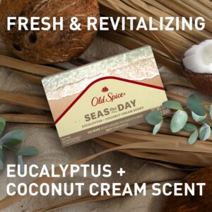 Old Spice Premium Bar Soap, Seas The Day Eucalyptus and Coconut Cream Scent, for All Skin Types, 5oz - Image 3