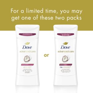 Dove Advanced Care Antiperspirant Deodorant Stick Caring Coconut, 2.6 oz Twin Pack - Image 3