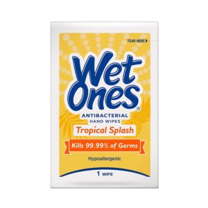 Wet Ones Antibacterial Hand & Face wipes, Citrus Scent Singles, 24 Count, Pack Of 6 - Image 3