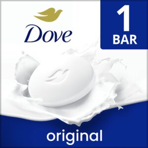Dove Beauty Bar Soap for Women Original with 1/4 Moisturizing Cream All Skin, 2.6 oz - Image 2