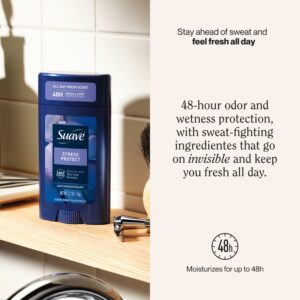 Suave Stress Protect Men’s Antiperspirant Deodorant, Lavender & Cedarwood Scent, 48-Hour Protection, 2.7 oz - Image 2