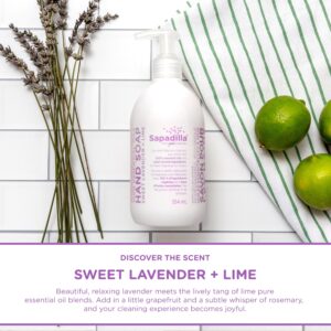 Sapadilla Liquid Hand Soap - Rosemary + Peppermint - Made with 100% Pure Essential Oil Blends, Cleansing & Moisturizing, Aromatic & Fragrant Hand Soap, Plant Based, Biodegradable, 12 Ounce (Pack of 1) - Image 12