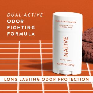 Native Deodorant, Aluminum Free, Black Oak & Amber, for Women and Men, 2.65 oz - Image 5