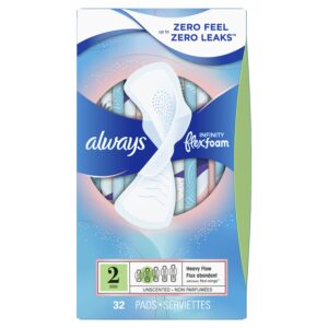 Always Infinity Feminine Pads for Women with Wings, Size 2 Heavy, Unscented, 46 Count - Image 22