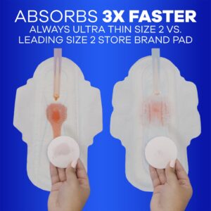 Always Ultra Thin Pads with Wings, Size 2, Long Super Absorbency, 42 Count - Image 3