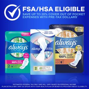 Always Ultra Thin Pads with Wings, Size 2, Long Super Absorbency, 42 Count - Image 8