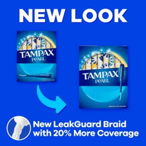Tampax Pearl Tampons Duo Multipack with LeakGuard Braid, Regular/Super Absorbency, 34 Ct - Image 2