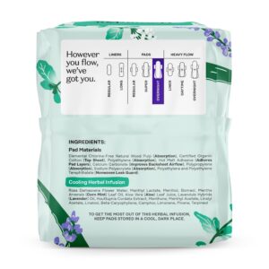 Honey Pot 100% Organic Cotton Cover Cooling Herbal Infusion Overnight Pads, 12 Count - Image 11