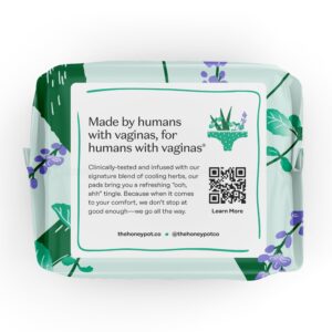 Honey Pot 100% Organic Cotton Cover Cooling Herbal Infusion Overnight Pads, 12 Count - Image 12