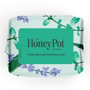 Honey Pot 100% Organic Cotton Cover Cooling Herbal Infusion Overnight Pads, 12 Count - Image 15