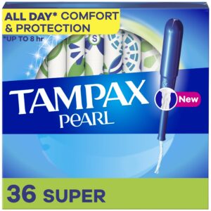 Tampax Pearl Tampons with LeakGuard Braid, Super Absorbency, 50 Ct - Image 12