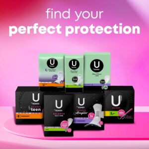 U by Kotex Balance Sized for Teens Ultra Thin Pads with Wings, Heavy Absorbency, 28 Count - Image 9