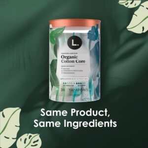 L. Organic Cotton Tampons DuoPack - Regular/Super Absorbency, 42 Ct - Image 2