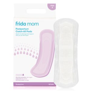 Frida Mom Postpartum Catch-All Feminine Pads for Maximum Absorbancy, Disposable Postpartum Underwear Alternative for Women, 18 Count - Image 1