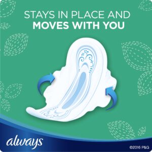 Always Ultra Thin Pads Size 1 Regular Absorbency Unscented with Wings, 96 Count - Image 2