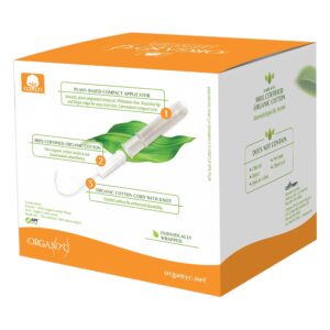 Organyc 100% Certified Organic Cotton Tampons with Organic-Based Compact Applicator, Super Plus 16 Ct - Image 6