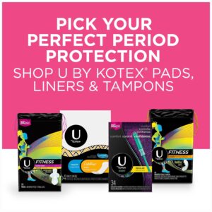 U by Kotex Fitness Pantiliners, Light Absorbency, Regular, Unscented, 80 Count - Image 7
