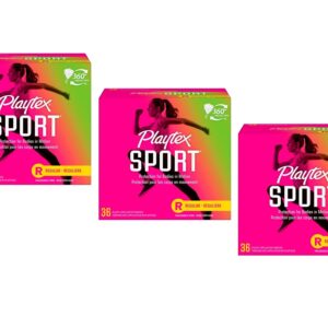 Playtex Sport Regular Absorbency Tampons, Unscented 36 ea (Pack of 3) - Image 1