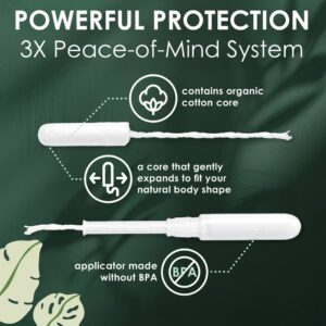 L. Organic Cotton Tampons DuoPack - Light/Regular Absorbency, 42 Ct - Image 3