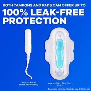 Tampax Pearl Tampons Trio Multipack with LeakGuard Braid, Light/Regular/Super Absorbency, 64 Ct - Image 16