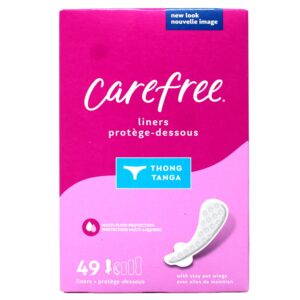 Carefree Thong Pantiliners Regular Unscented With Wings, 49 Ea, 2 Pack - Image 2