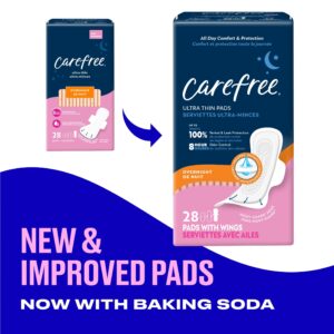 Carefree Ultra Thin Overnight Pads with Wings, 28 Count - Image 3