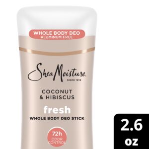 SheaMoisture Whole Body Deodorant Stick for Women Fresh Coconut & Hibiscus Aluminum Free, 2.6 oz - Image 2