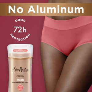 SheaMoisture Whole Body Deodorant Stick for Women Fresh Coconut & Hibiscus Aluminum Free, 2.6 oz - Image 6