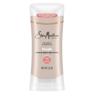 SheaMoisture Whole Body Deodorant Stick for Women Fresh Coconut & Hibiscus Aluminum Free, 2.6 oz - Image 8