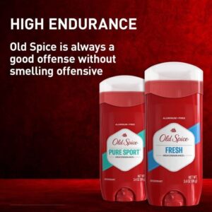 Old Spice Men's Deodorant, Aluminum Free Invisible Solid Stick, High Endurance Fresh, 3.4 oz - Image 4