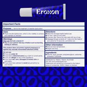 Eroxon Erectile Dysfunction Treatment Gel, Clinically Proven Topical Gel, 4 Single Use Tubes - Image 10