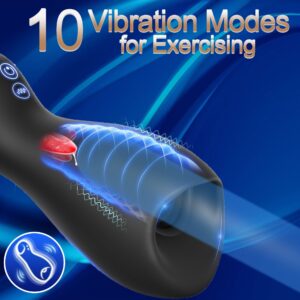 AYIYUN Male Masturbator Cup Sex Toys with 10 Vibrating & 5 Tongue Licking Modes 360° Wrapped Stroker Adult Toy with Loop-Handle for Men Self-Pleasure Masturbation - Image 3