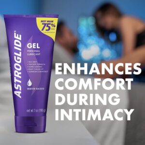 Astroglide Water Based Lube (7oz), Ultra Gentle Gel Personal Lubricant for Vaginal and Anal Sex, Stays Put with No Drip, Sex Lube, Long-Lasting for Men, Women and Couples, Safe for Toys - Image 5