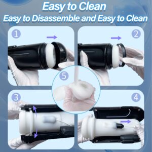 AYIYUN Automatic Male Masturbators Sex Toys with 2 Motors 10 Powerful Vibrating Modes, APP Remote Control Stroker Self-Pleasure Masturbation Adult Toy for Men - Image 5