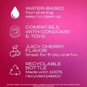 Durex Juicy Play Water Based Lube for Sex, Personal Flavored Lubricant, Cherry, 3.38 fl oz - Image 6