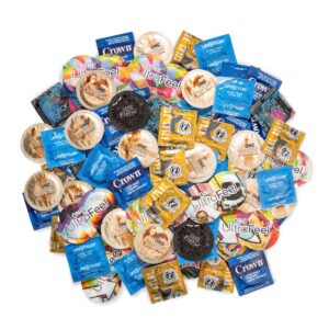 Ultra-Thin Condom Sampler, Latex, Variety Pack, 96-Count - Image 3