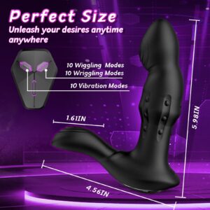 Wiggling Prostate Massager Anal Vibrator Adult Male Sex Toys, 10 Wiggling Wriggling Vibrator Modes, Anal Plug Anal Sex Toys Vibrating for Men Women Couples with Remote Control Sexual Stimulation - Image 7