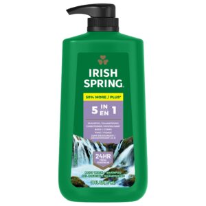 Irish Spring 5 in 1 Body Wash for Men, Men's Body Wash, All Skin Types, 30 fl oz Bottle - Image 1
