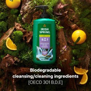 Irish Spring 5 in 1 Body Wash for Men, Men's Body Wash, All Skin Types, 30 fl oz Bottle - Image 7